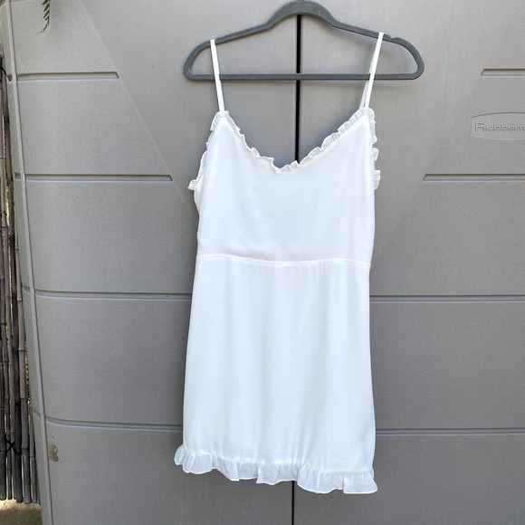 Superdown Women's New White Charlee Frill Cami Dress Size Xl - Picture 4 of 11